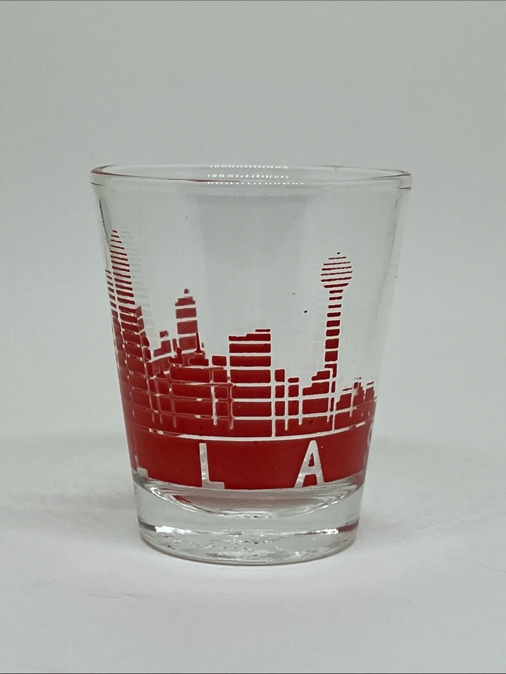 Dallas Red Cityscape Shot Glass